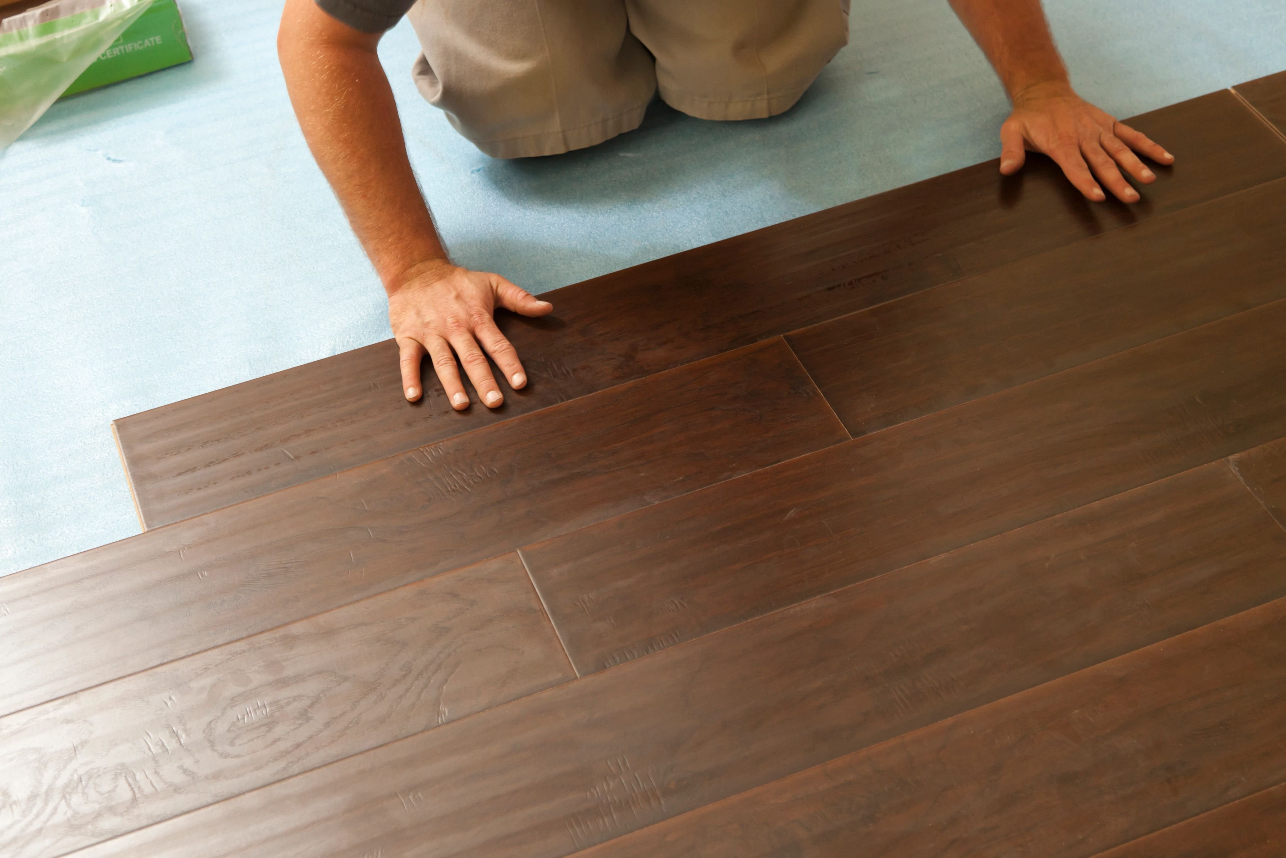 installing hardwood flooring in Cathedral City, CA area by Canyon Floor Corporation / Canyon Floors